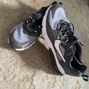 Black and gray air max sneakers